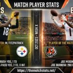 Pittsburgh Steelers vs Bengals Match Player Stats